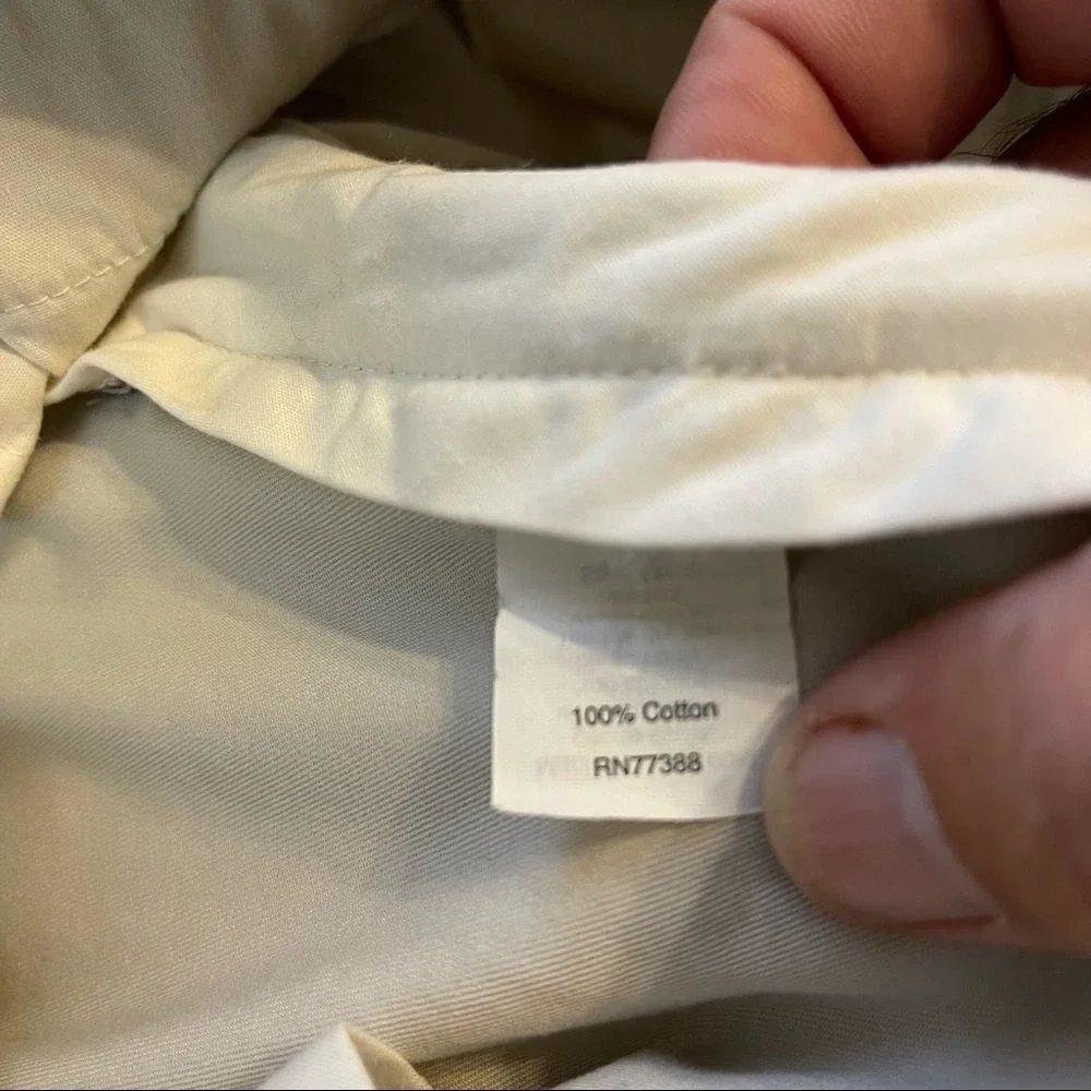 J‎ Crew Bone Colored Khaki Slacks 36W x 30L